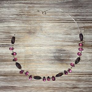 purple beaded necklace